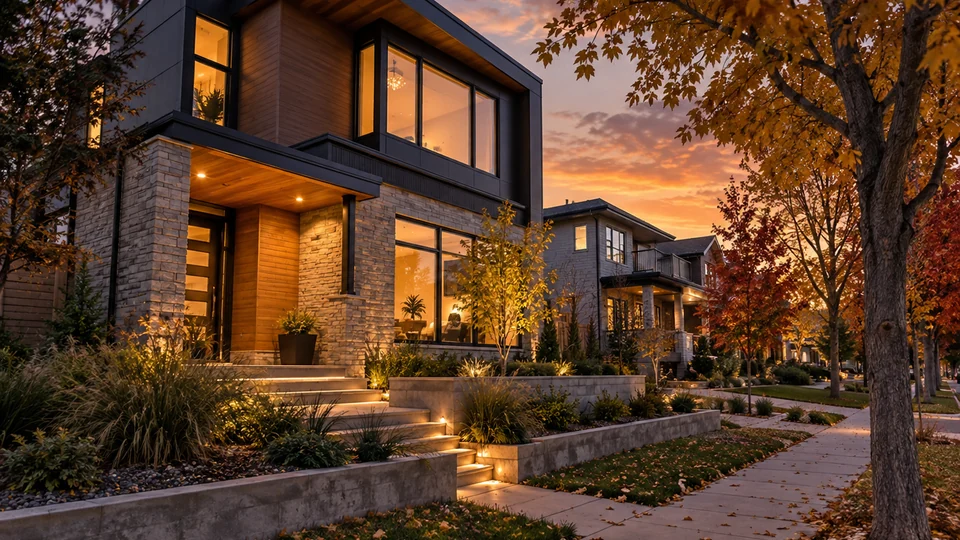 Editorial modern Colorado residence illustrating newer-home and resale strategy for Broomfield