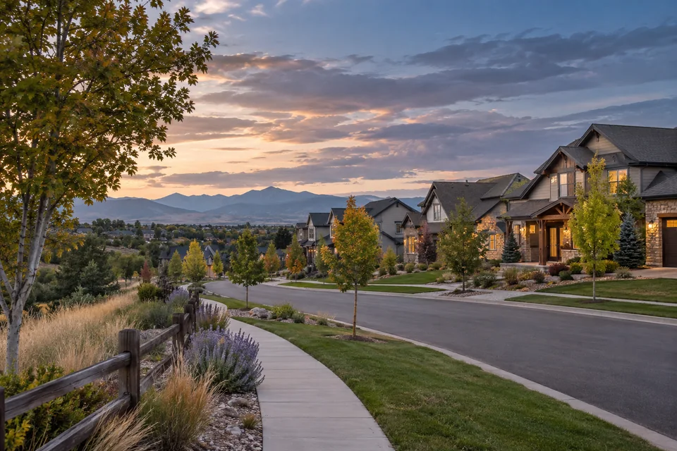 Colorado neighborhood park editorial image