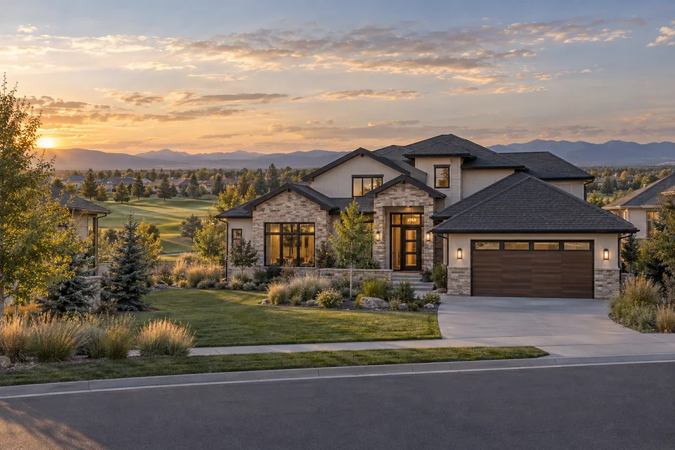 Established Colorado neighborhood park editorial image