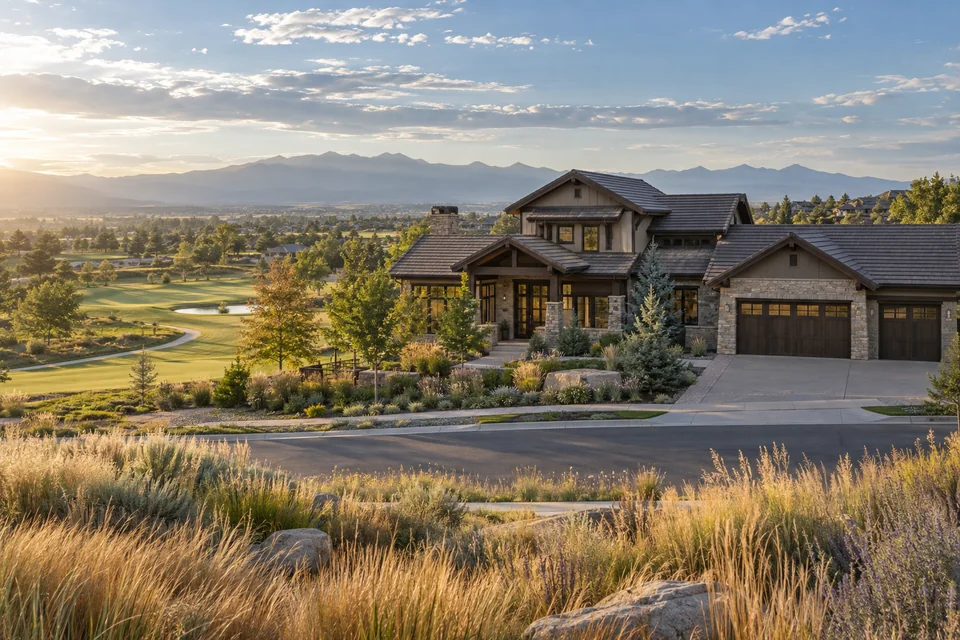 Established Colorado residential neighborhood editorial image