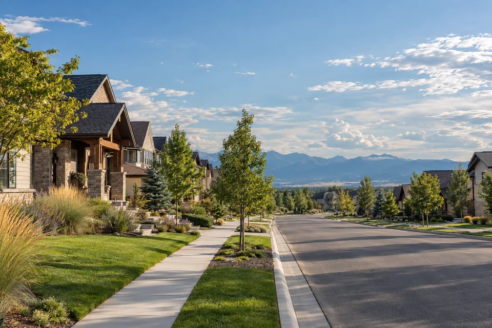 Editorial established north-metro residential streetscape