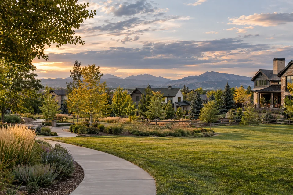 Editorial Golden-area open-space and neighborhood lifestyle scene