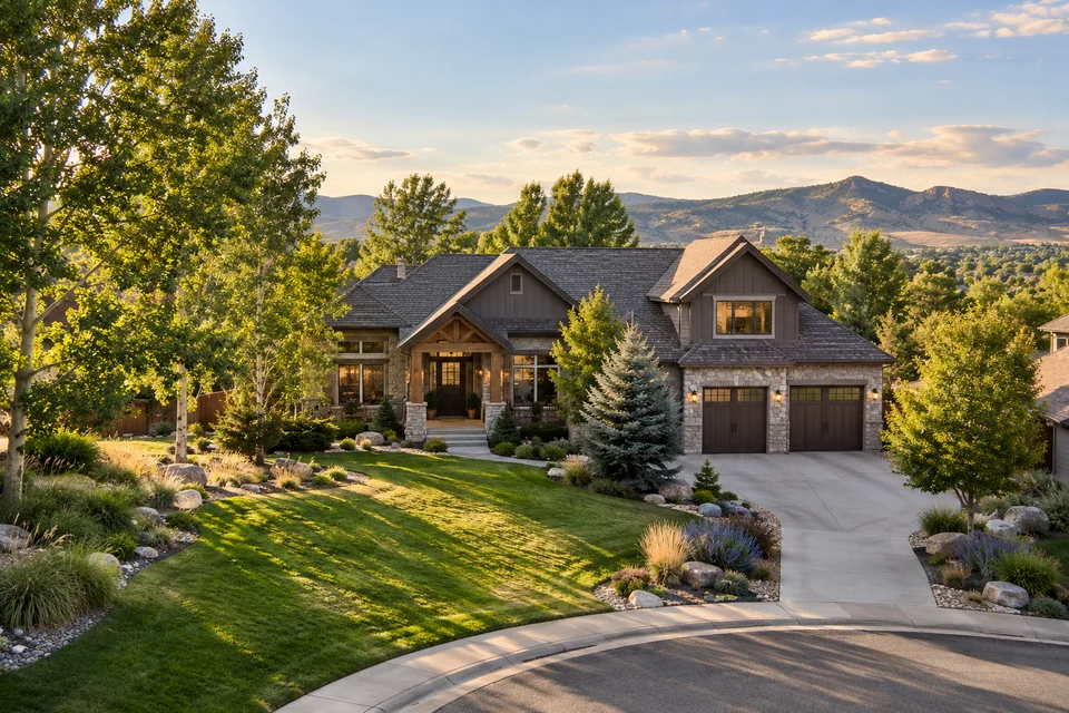 Editorial west Arvada mature neighborhood and open-space scene