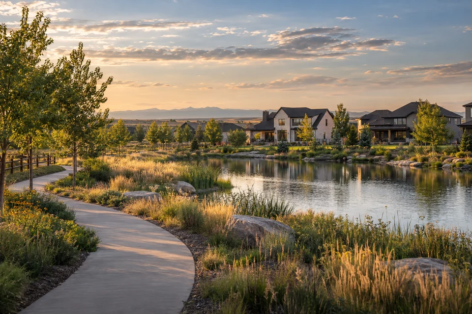 Editorial west Arvada landscaped open-space residential scene