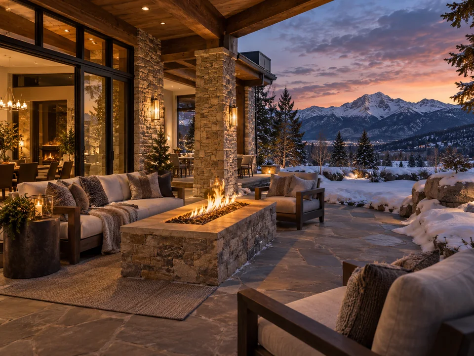 Editorial outdoor-living image illustrating Cherrywood Park lifestyle
