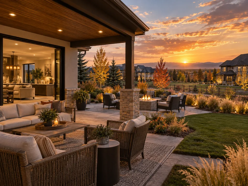Editorial outdoor-living image illustrating The Ranch lifestyle