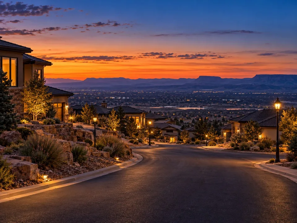 Colorado west-metro neighborhood and mesa editorial image