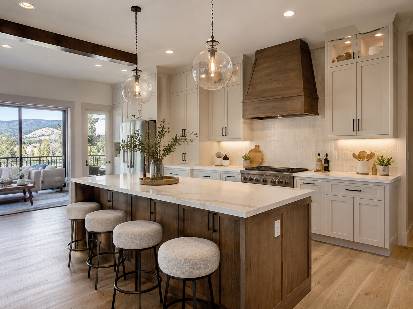 Modern Colorado kitchen with warm luxury finishes